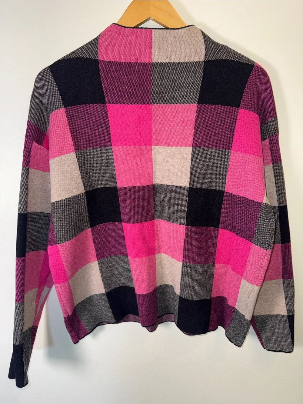Tahari Mock Neck Vibrant Plaid Sweater - Picture 4 of 10